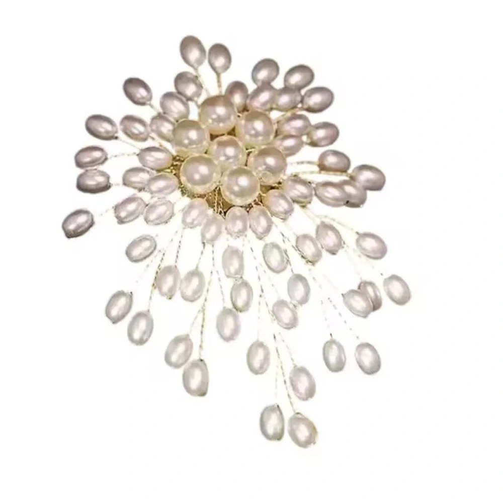 Anthropologie Unique Flora flowerPearl Brooch